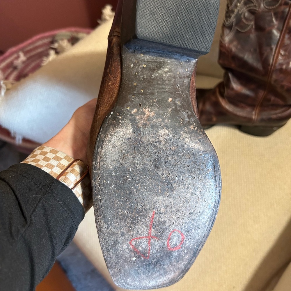 Brown Real Leather Cowboy Boots.
Already broken in so comfortable - Picture 4 of 5
